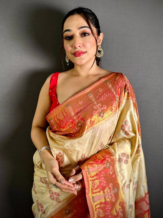 Celebrity Ikkat Weaving Soft Silk Pattu Saree