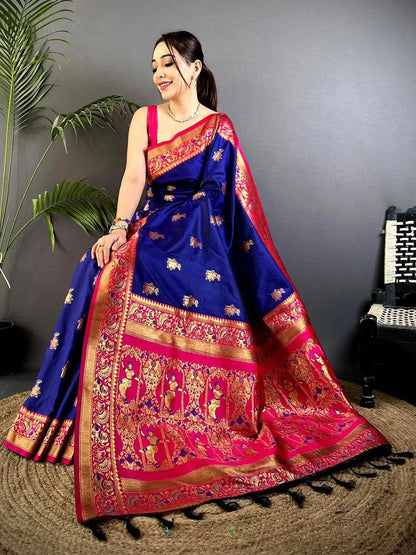 Royal Yeval Paithani Soft Silk Pattu Saree