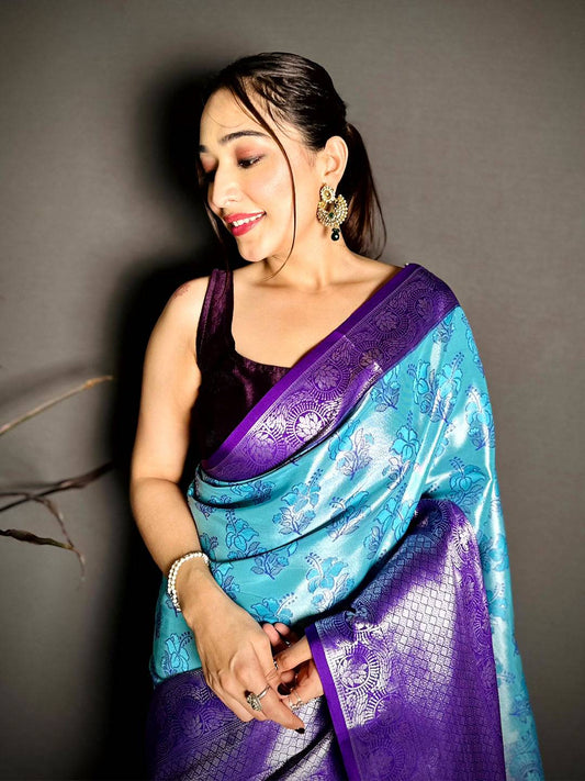 Vibrant Zari One Gram Tissue Kanchi Pattu Saree