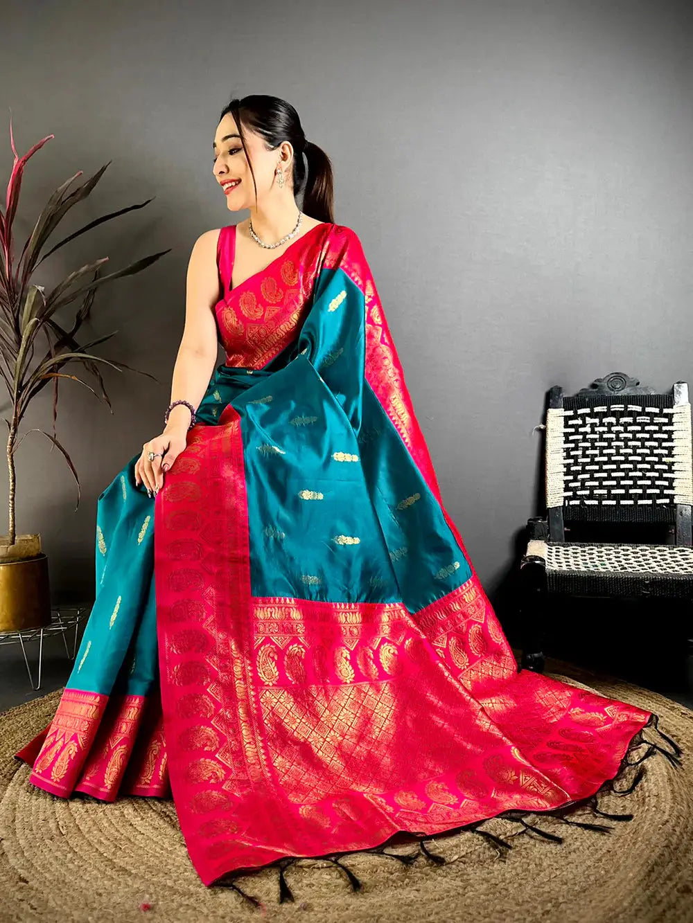 Heritage Gold Banarasi Silk Pattu Saree