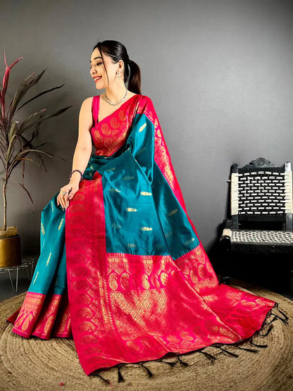 Heritage Gold Banarasi Silk Pattu Saree