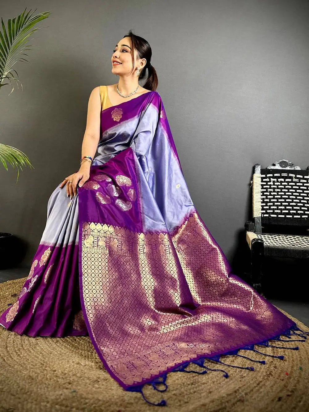 
Royal Wine Pattu Border Soft Silk Saree


