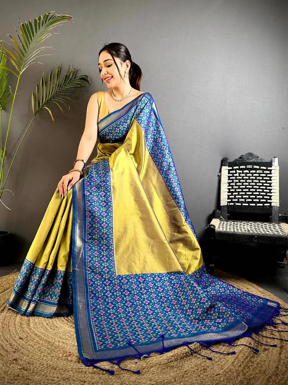 Majestic Dual Ikkat Soft Silk Pattu Saree

