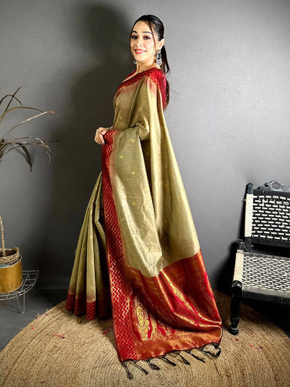 Royal Mul Cotton Katan Contrast Border Pattu Saree