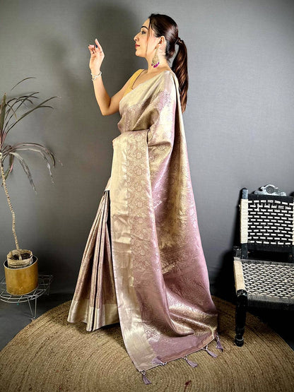 Celebrity Kanjivaram Woven Tissue Pattu Saree
