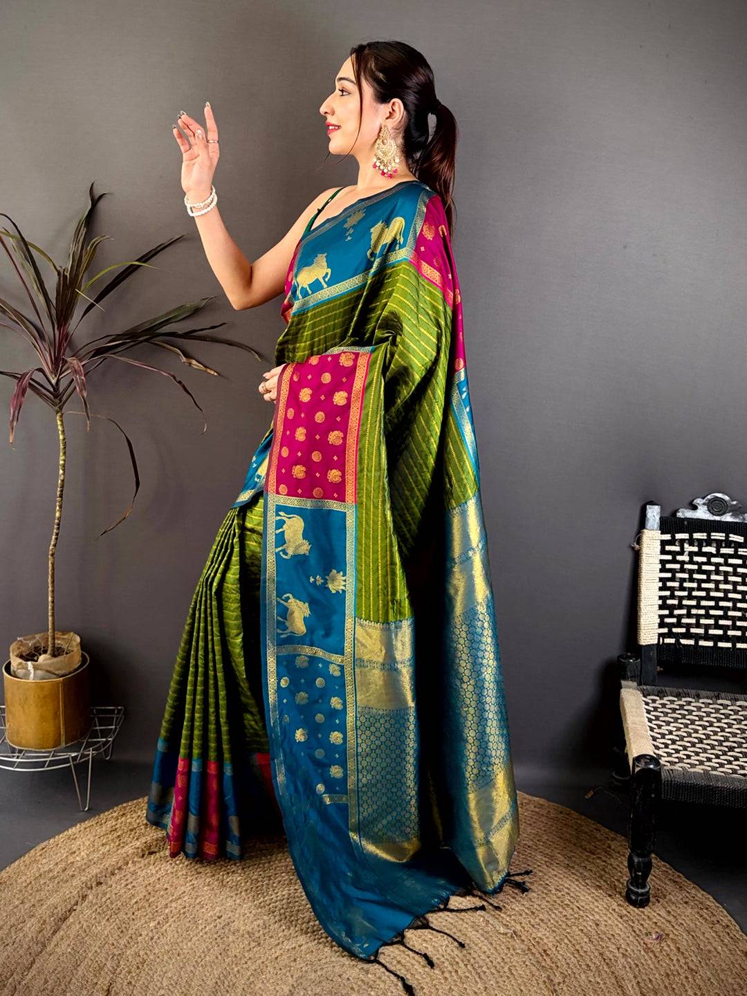 Royal Soft Silk Striped Pattern Pattu Saree