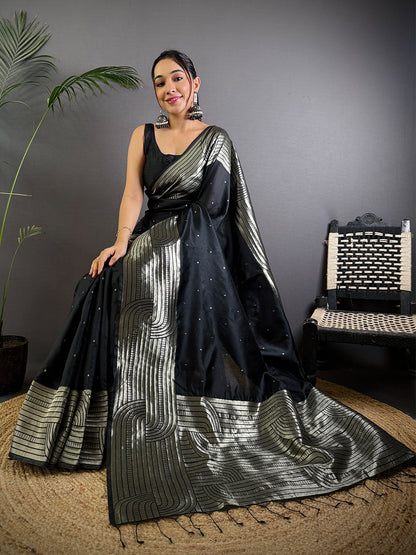 Black Beauty Soft Silk Pattu Saree