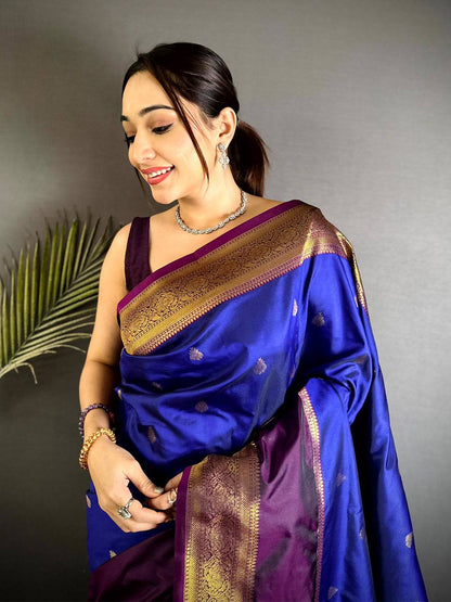 Classic Kadwa Weave Banarasi Pattu Saree

