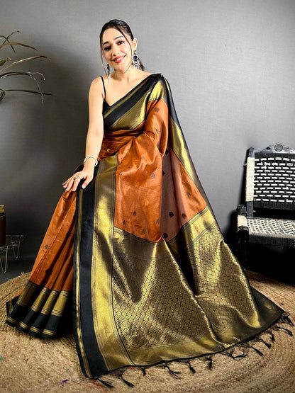 Radiant Katan Silk Zari Woven Design Pattu Saree