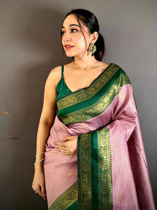 Radiant Banarasi Katan Silk Gold Zari Pattu Saree