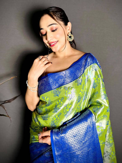 Opulent Zari One Gram Tissue Kanchi Pattu Saree