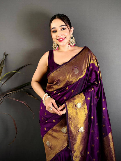Elegant Ethnic Motif Soft Silk Rich Pallu Pattu Saree