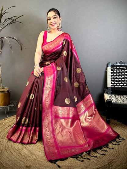 Elegant Peacock Motif Soft Silk Pattu Saree