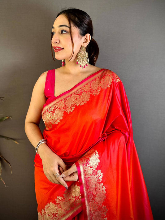 Opulent Ombre Weaving Mashru Silk Pattu Saree