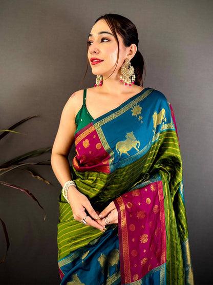 Royal Soft Silk Striped Pattern Pattu Saree