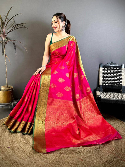 Royal Katan Tussar Feel Zari Border Pattu Saree