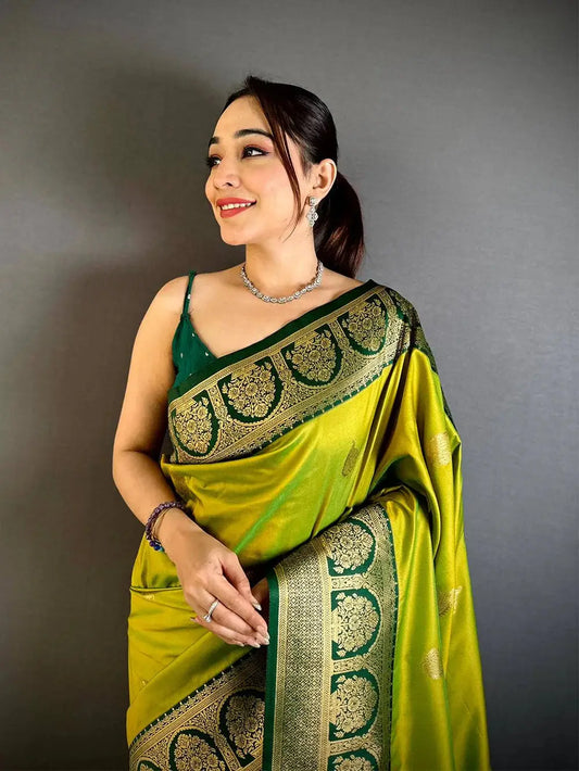 Graceful Soft Silk Pattu Swan Motif Saree


