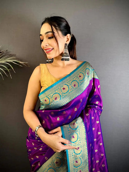 Heritage 1000 Butti Soft Silk Pattu Saree