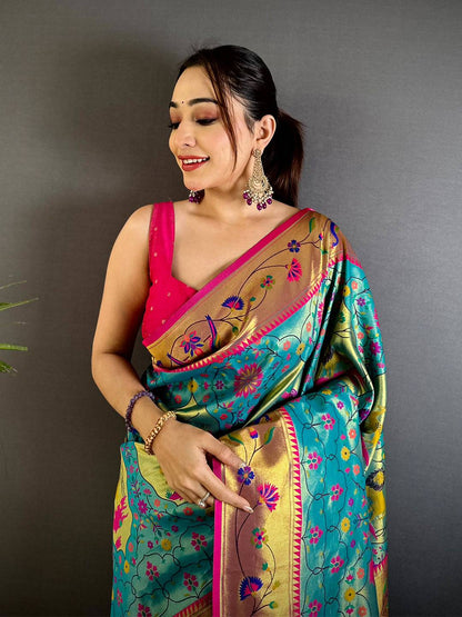 Royal Rama Patola Paithani Pattu Saree