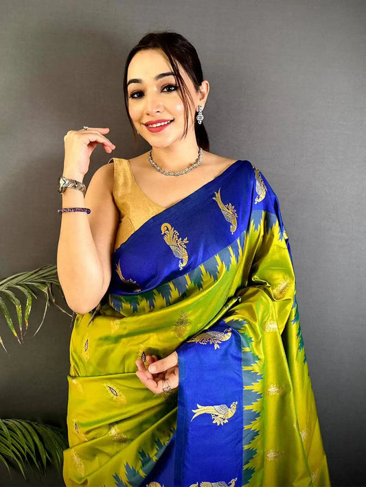 Peacock Charm Soft Silk Pattu Saree
