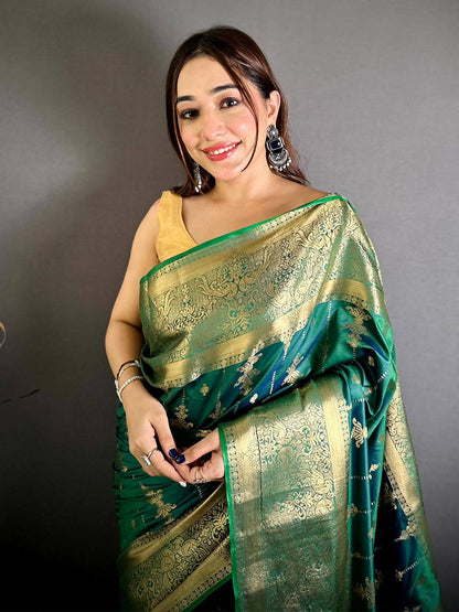 Royal Banarasi Katan Big Zari Border Pattu Saree