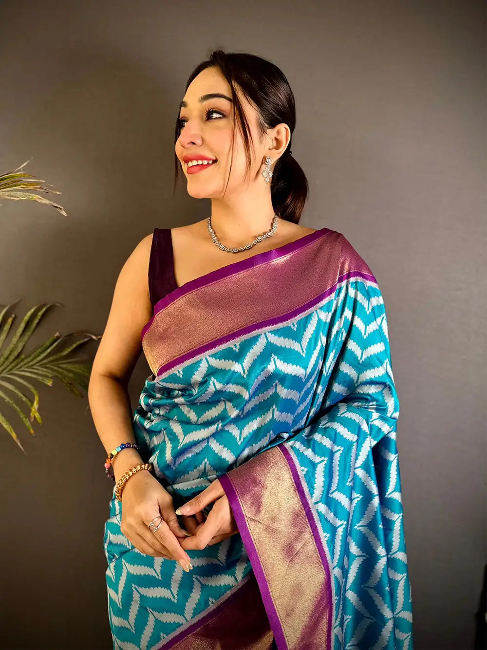 Tradition Style Banarasi Ikkat Pattu Saree

