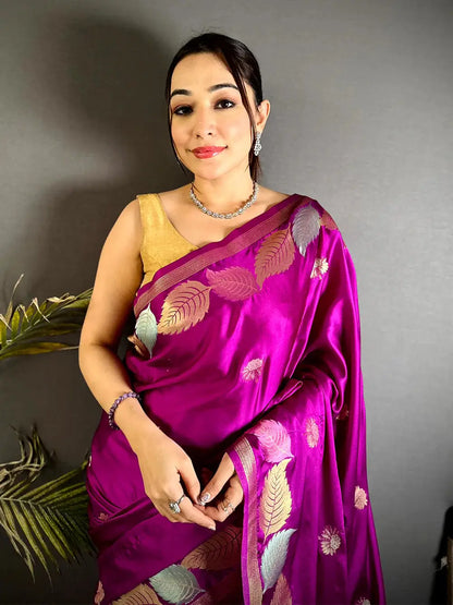 Royale Satin Silk Zari Pattu Saree

