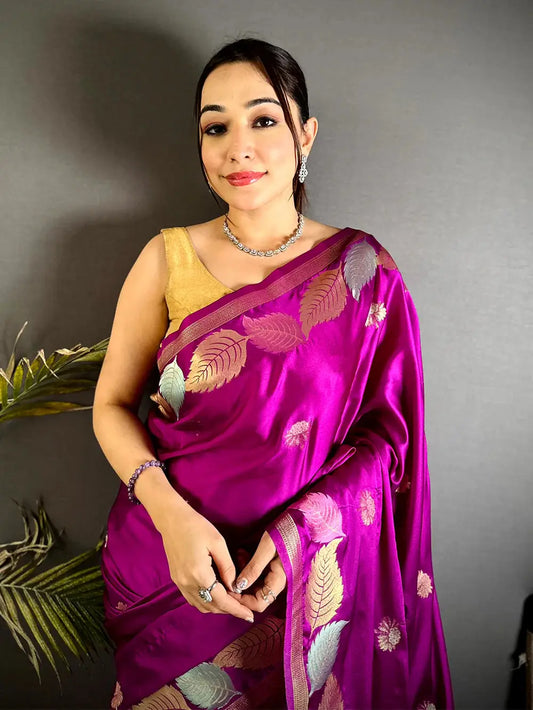 Royale Satin Silk Zari Pattu Saree

