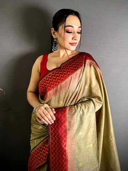 Royal Mul Cotton Katan Contrast Border Pattu Saree