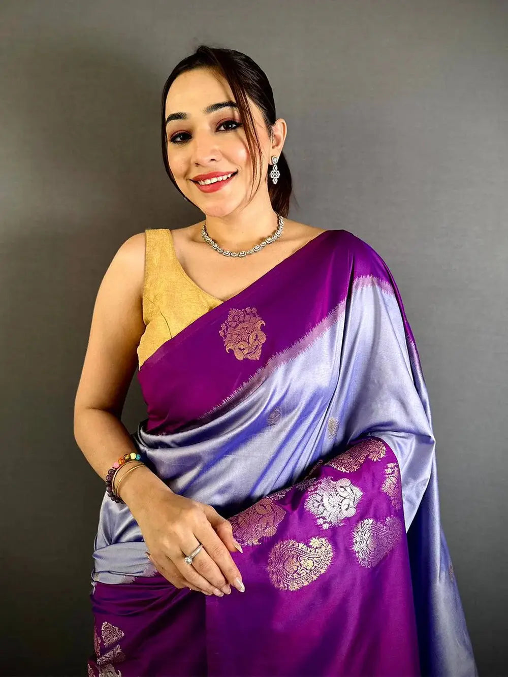 
Royal Wine Pattu Border Soft Silk Saree


