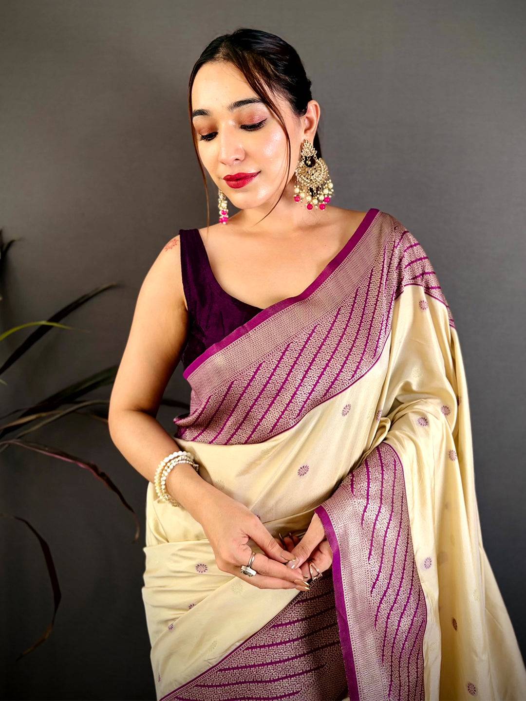 Classic Striped Soft Silk Zari Weave Pattu Saree
