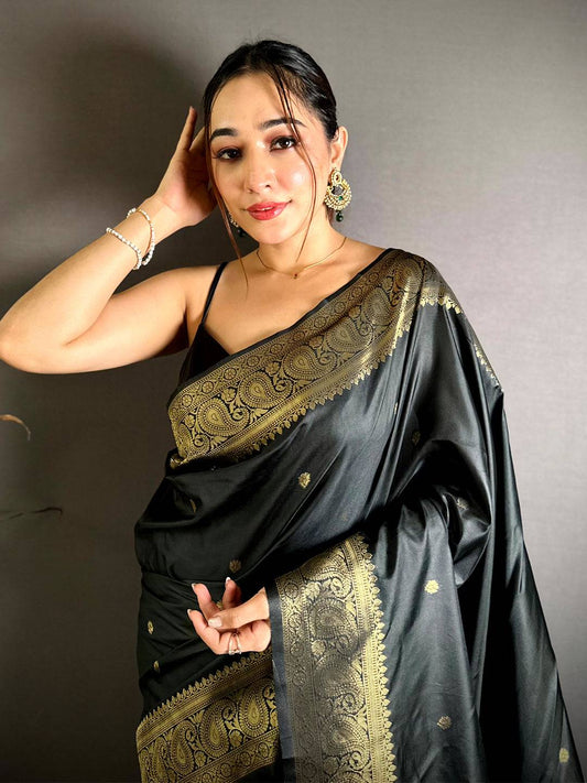 Artisan Katan Silk Thread Work Pattu Saree