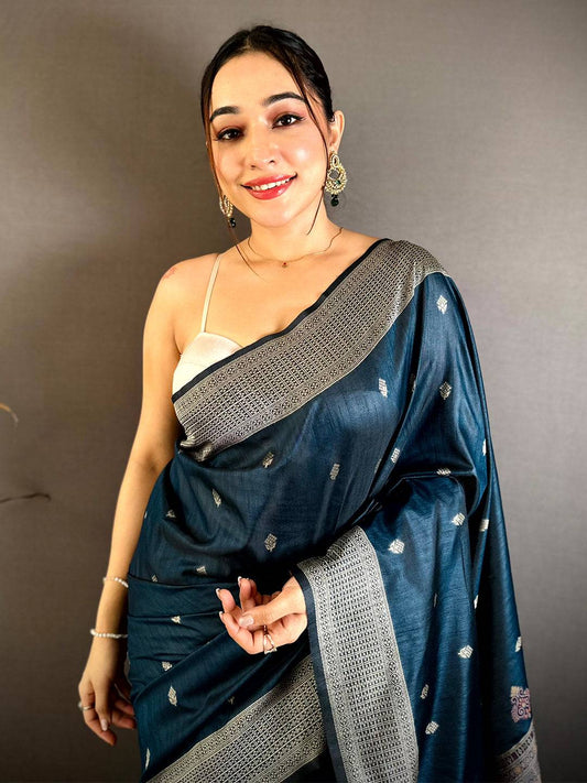 Celebrity Katan Silk Thread Work Pattu Saree