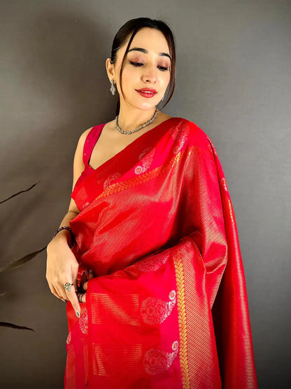 Royal Minakari Weave Kanchi Pattu Saree