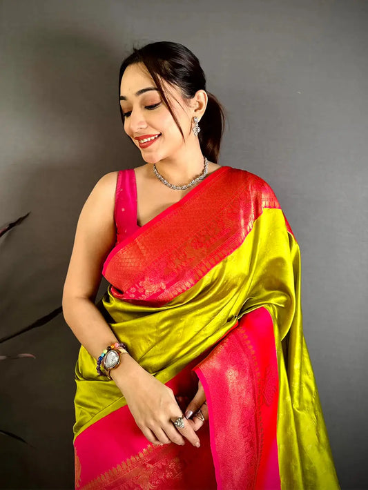Royal Gadwal Banarasi Katan Silk Pattu Saree


