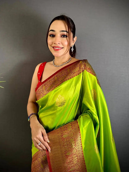 Regal Soft Silk Pattu Swan Motif Saree