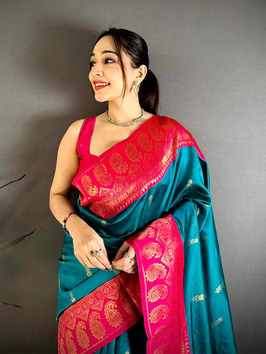 Heritage Gold Banarasi Silk Pattu Saree