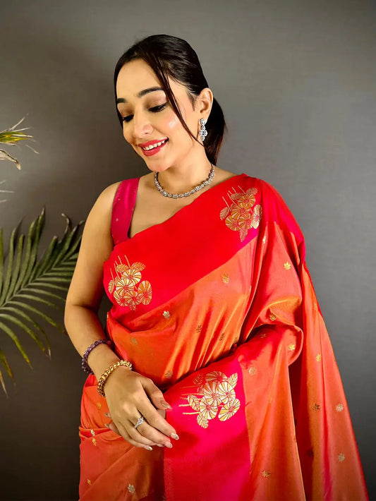 Opulent Soft Silk Sona Chandi Zari Pattu Saree