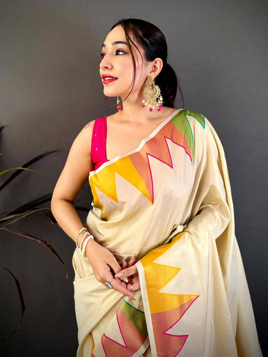 Chiku Soft Silk Regal Copper Zari Pattu Saree
