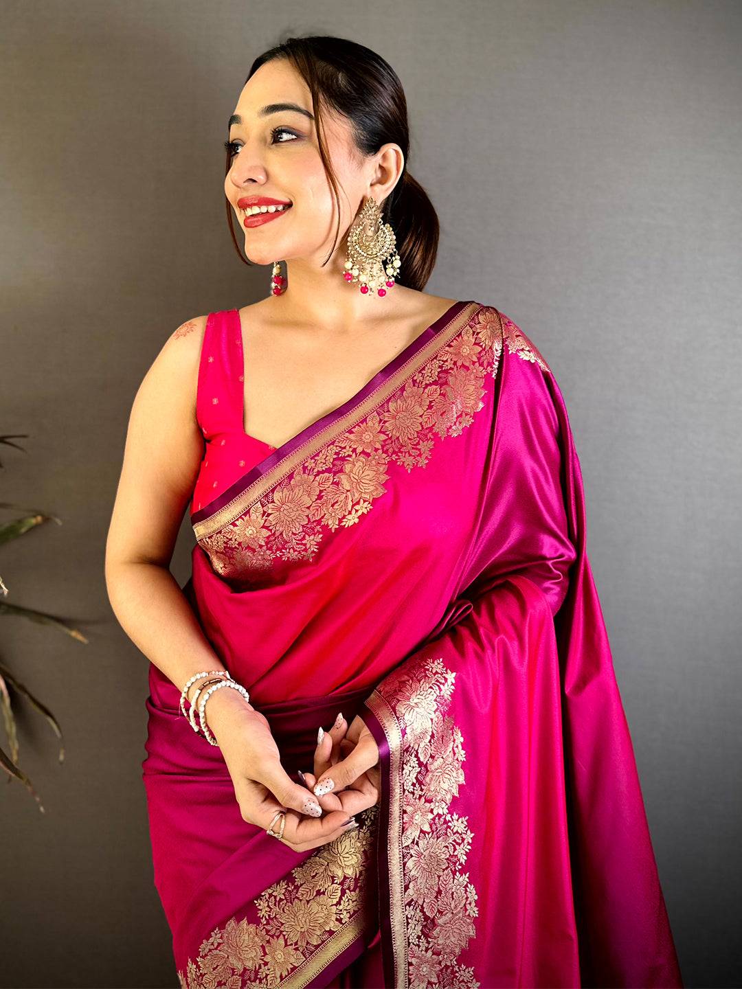 Heritage Ombre Weaving Mashru Silk Pattu Saree