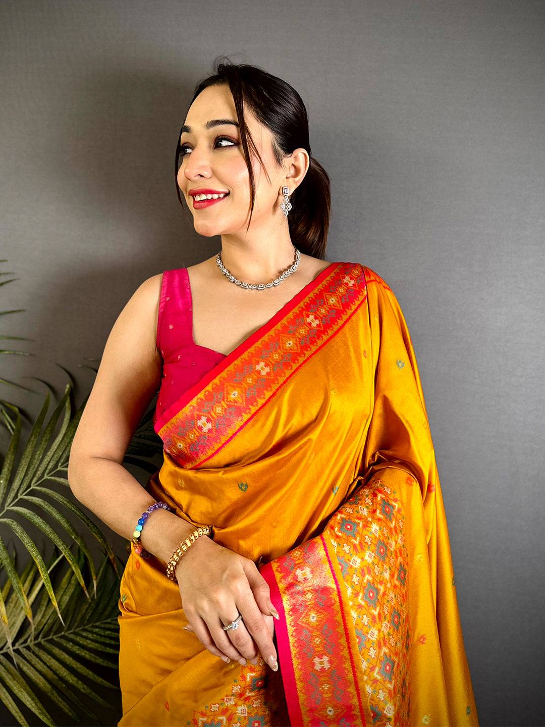 Fenta Double Ikat Soft Silk Pattu Saree