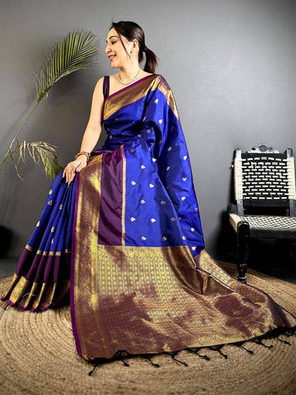 Classic Kadwa Weave Banarasi Pattu Saree

