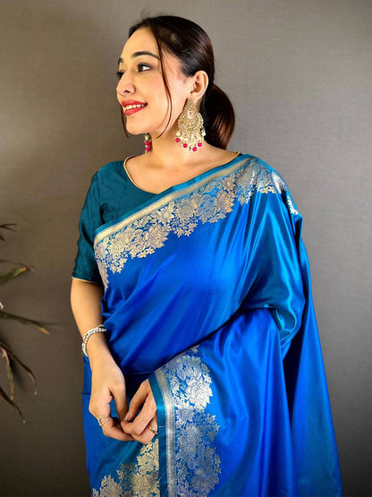 Radiant Ombre Weaving Mashru Silk Pattu Saree