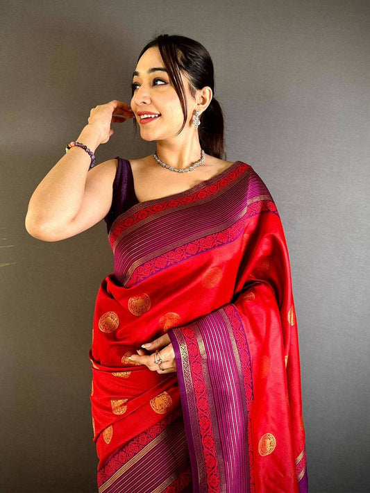 Elephant Zari Banarasi Soft Silk Pattu Saree


