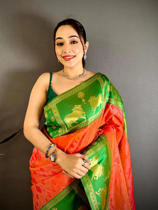 Heritage Aura Dual Tone Silk Patttu Saree